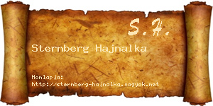 Sternberg Hajnalka névjegykártya
